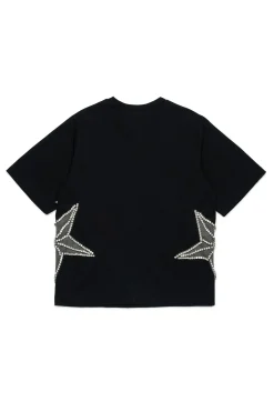 DSQUARED2 T-shirt con stelle in mesh e cristalli | T-Shirts