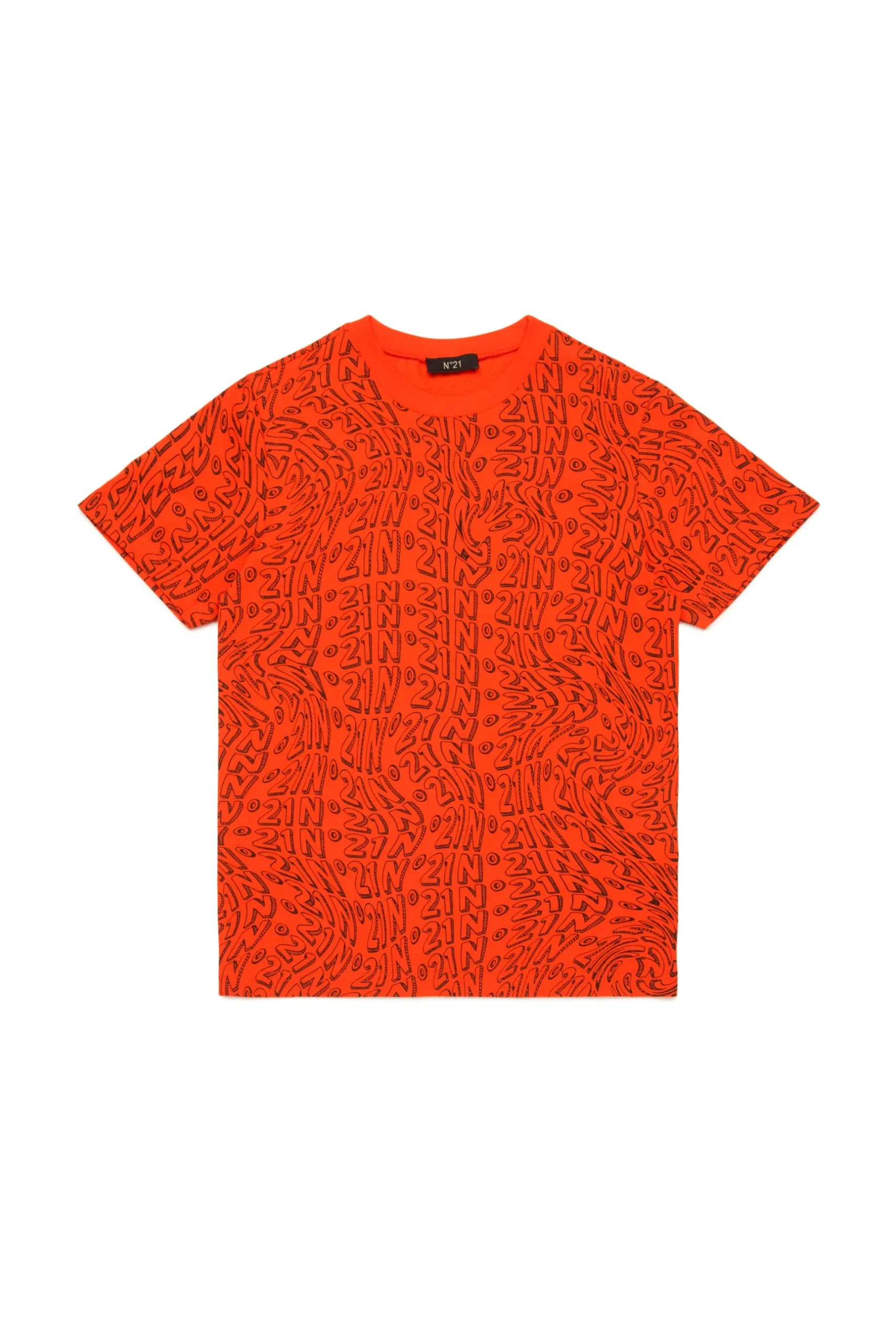 N°21 T-shirt in jersey allover Glitch | Bambino Logomania | Logomania