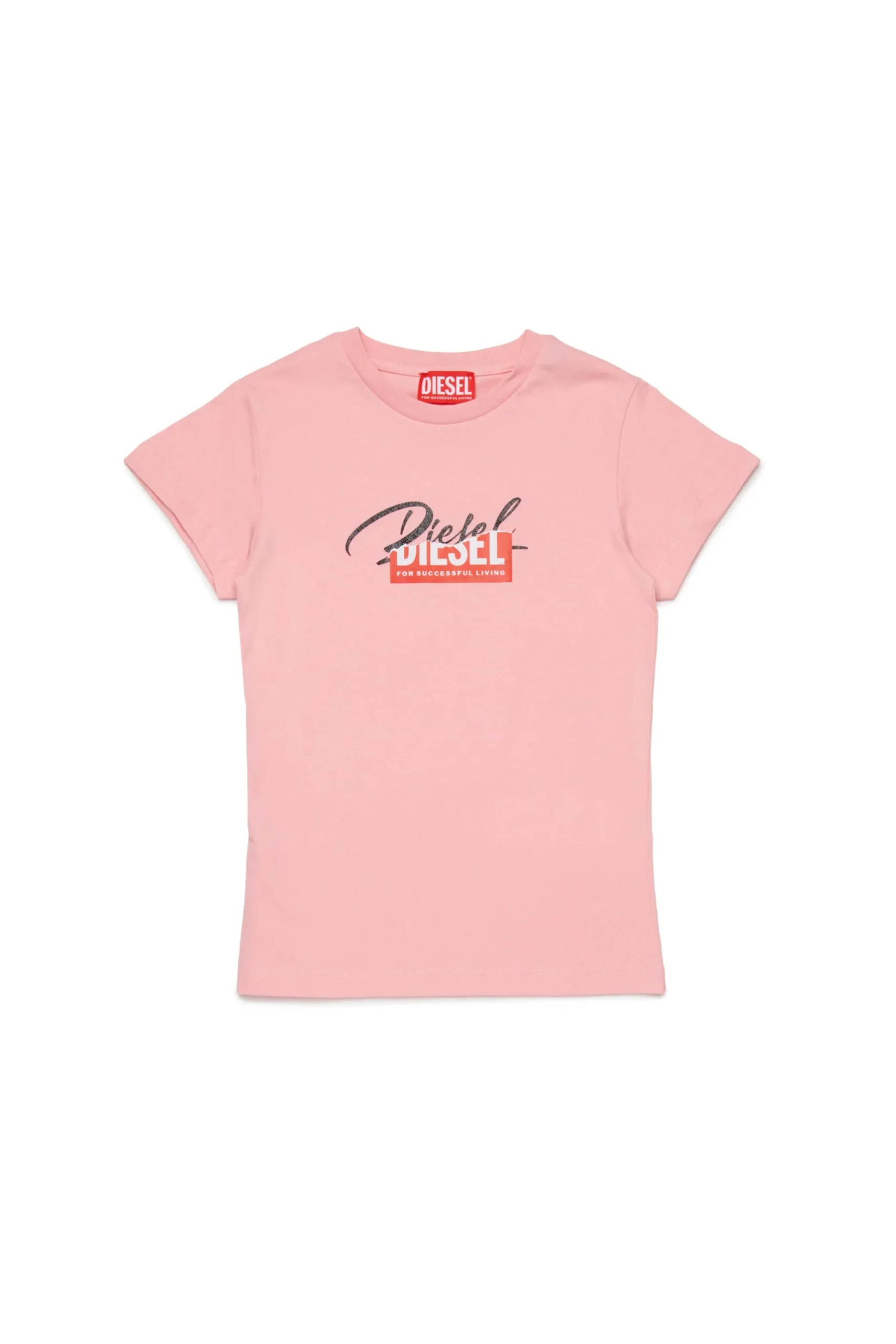 DIESEL T-shirt in jersey con logo glitter sovrapposto | T-Shirts