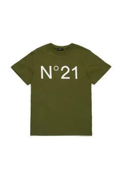 N°21 T-shirt in jersey con logo | Bambino T-Shirts | Activewear
