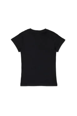 DIESEL T-shirt in jersey con logo glitter sovrapposto | T-Shirts