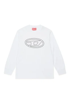 DIESEL T-shirt manica lunga con logo oval D | Bambino T-Shirts
