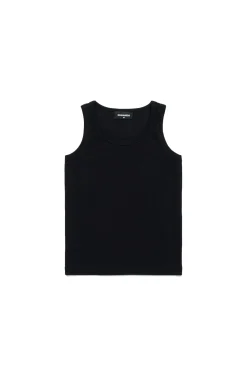 DSQUARED2 T-shirt smanicata a costine con logo | Bambino T-Shirts | Swimwear