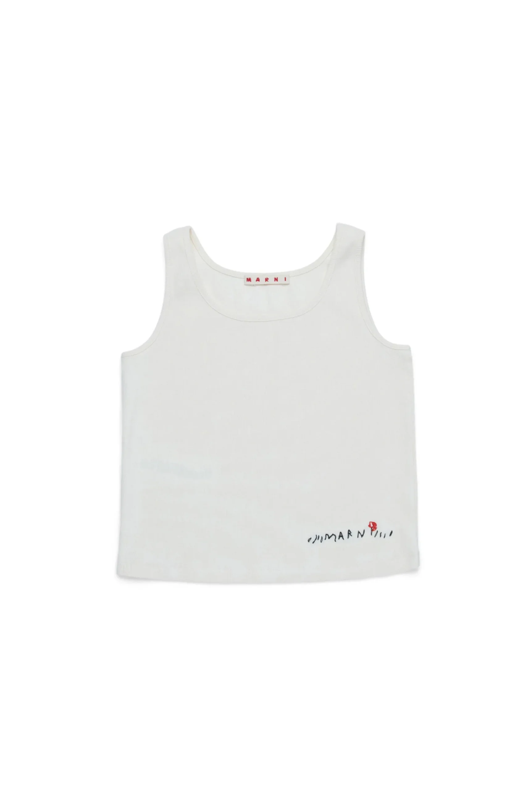 MARNI T-shirt smanicata con logo Flower | T-Shirts