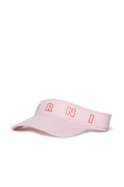 MARNI Visiera in gabardina con logo Outline | Bambino Berretti E Cappelli | Logomania