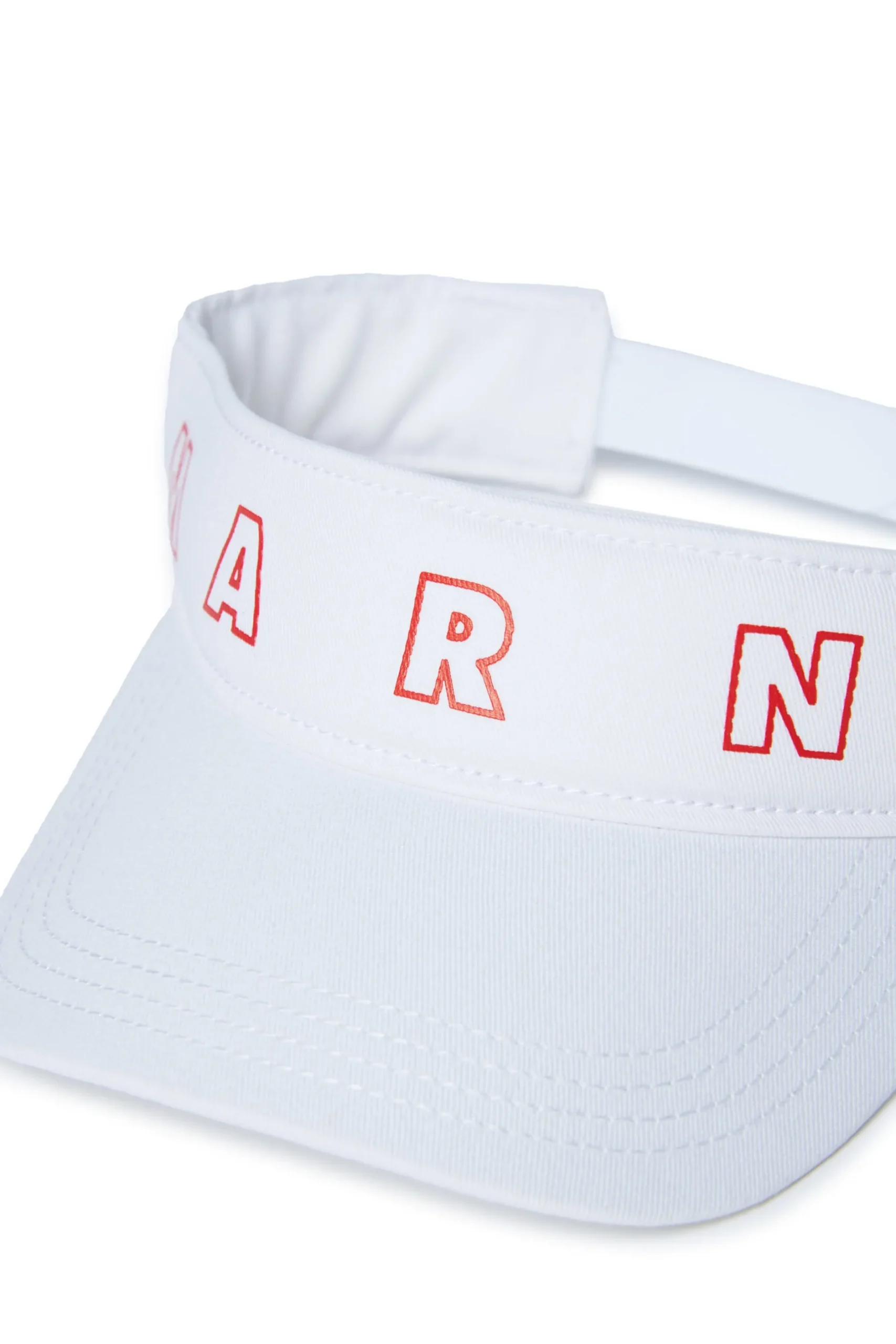 MARNI Visiera in gabardina con logo Outline | Bambino Berretti E Cappelli | Logomania